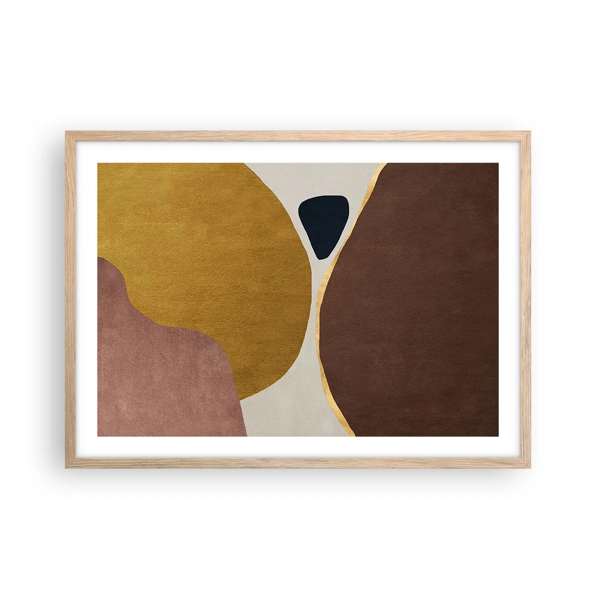 Pôster com moldura de carvalho claro - Abstração – um lugar no espaço - 70x50 cm