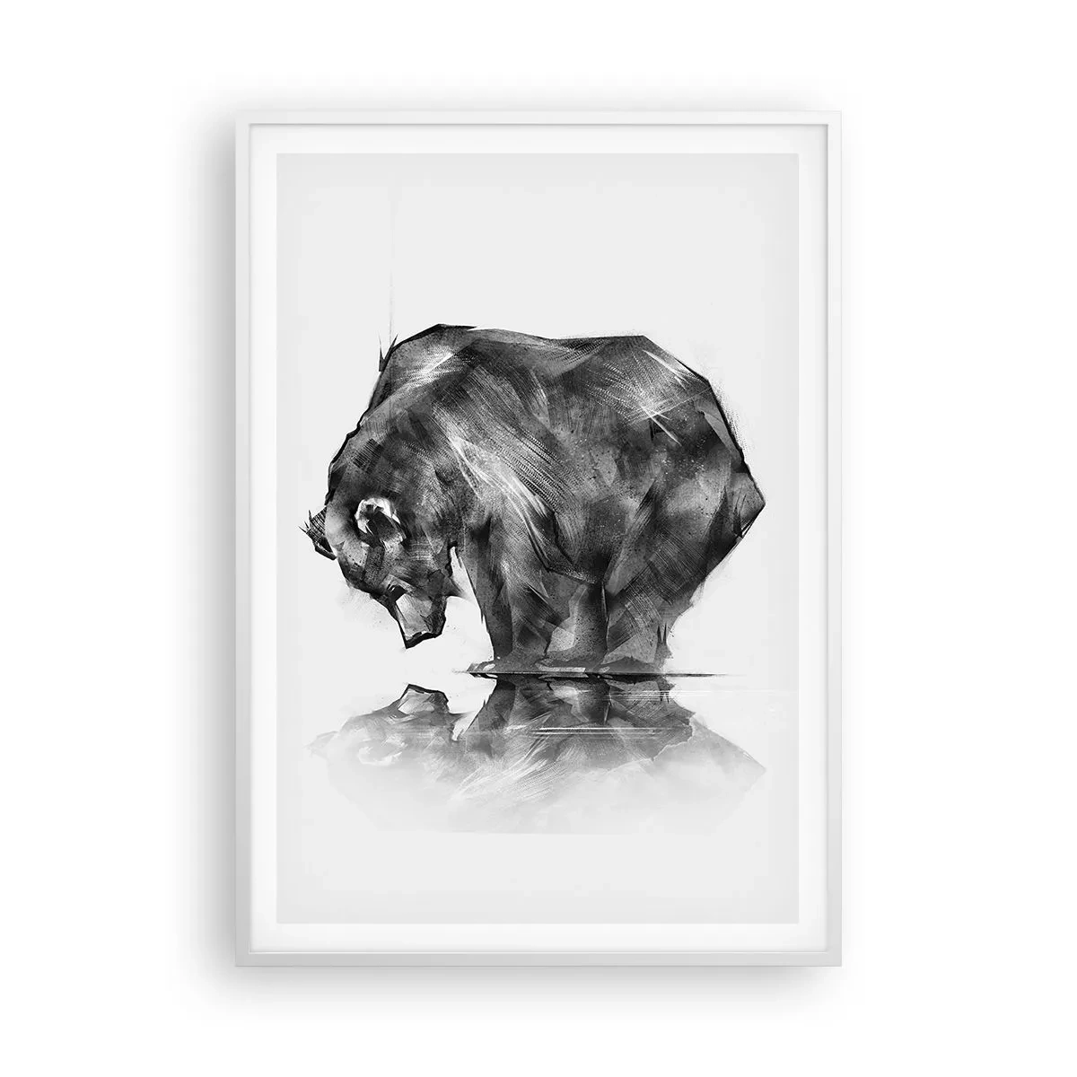 Pôster em moldura branca - É bom ver alguém próximo - 70x100 cm