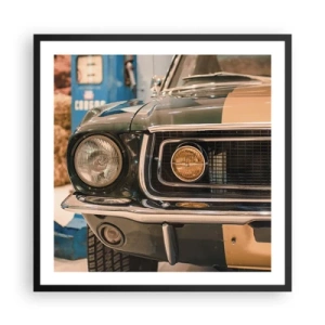 Pôster com moldura preta - Encontro com uma lenda - 60x60 cm