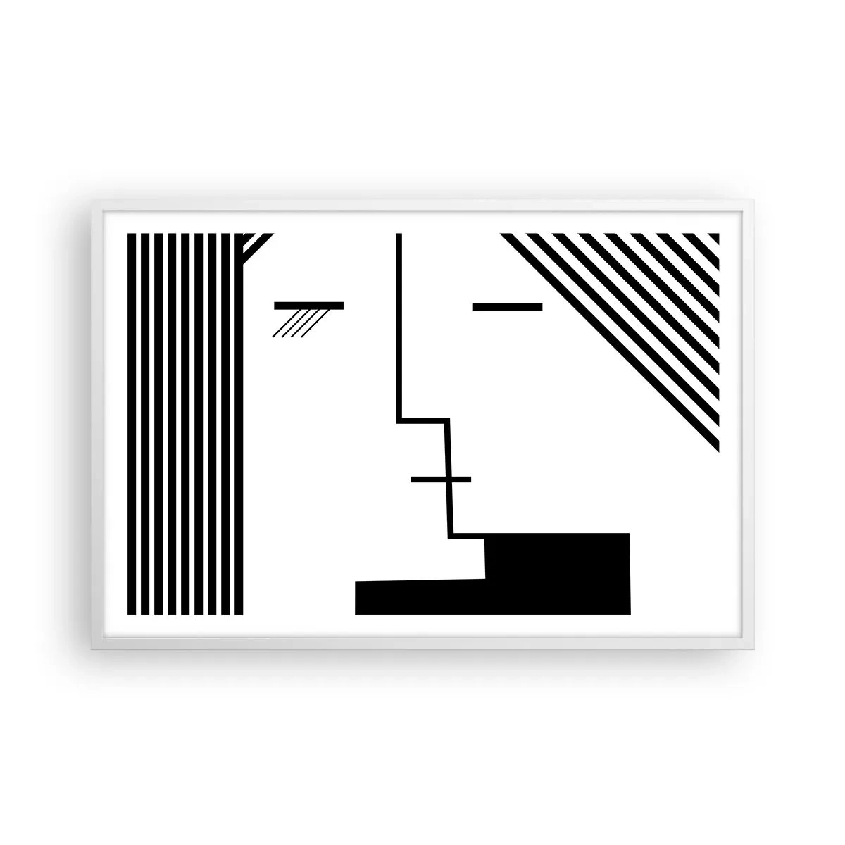 Pôster em moldura branca - Apenas um beijo - 91x61 cm