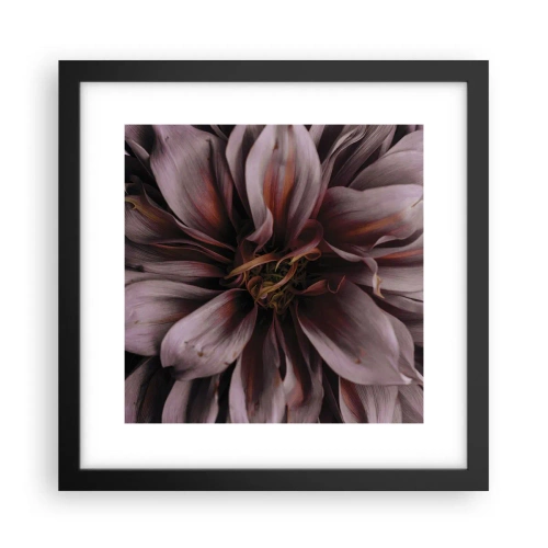 Pôster com moldura preta - Coração de flor - 30x30 cm