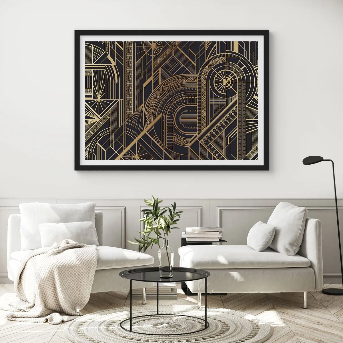 Pôster com moldura preta - Conceitos, ideias, planos - 70x50 cm