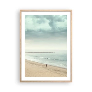 Pôster com moldura de carvalho claro - Em busca da paz - 50x70 cm