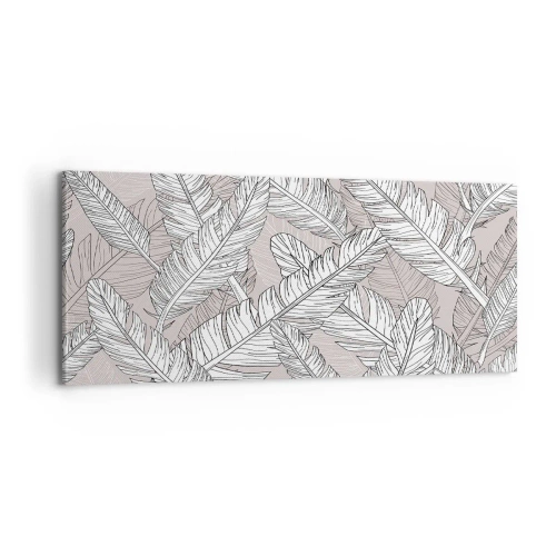 Quadro em tela - Turbilhão de penas - 100x40 cm