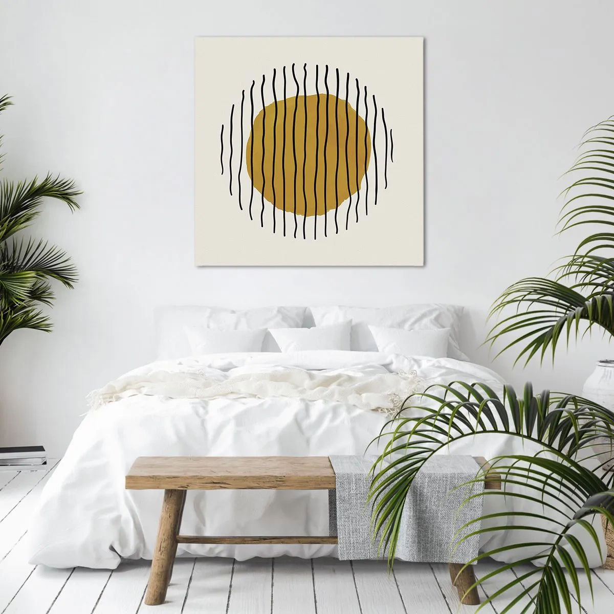 Quadro em tela - Abstração a tremer com o calor - 30x30 cm
