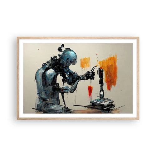 Pôster com moldura de carvalho claro - Já amanhã… - 91x61 cm