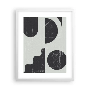 Pôster em moldura branca - Composição acima e abaixo - 40x50 cm