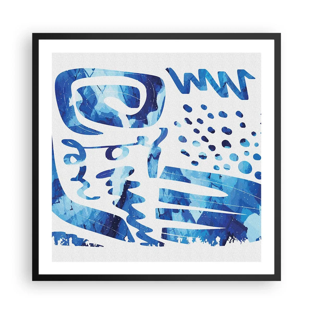 Pôster com moldura preta - Voltar às raízes - 60x60 cm