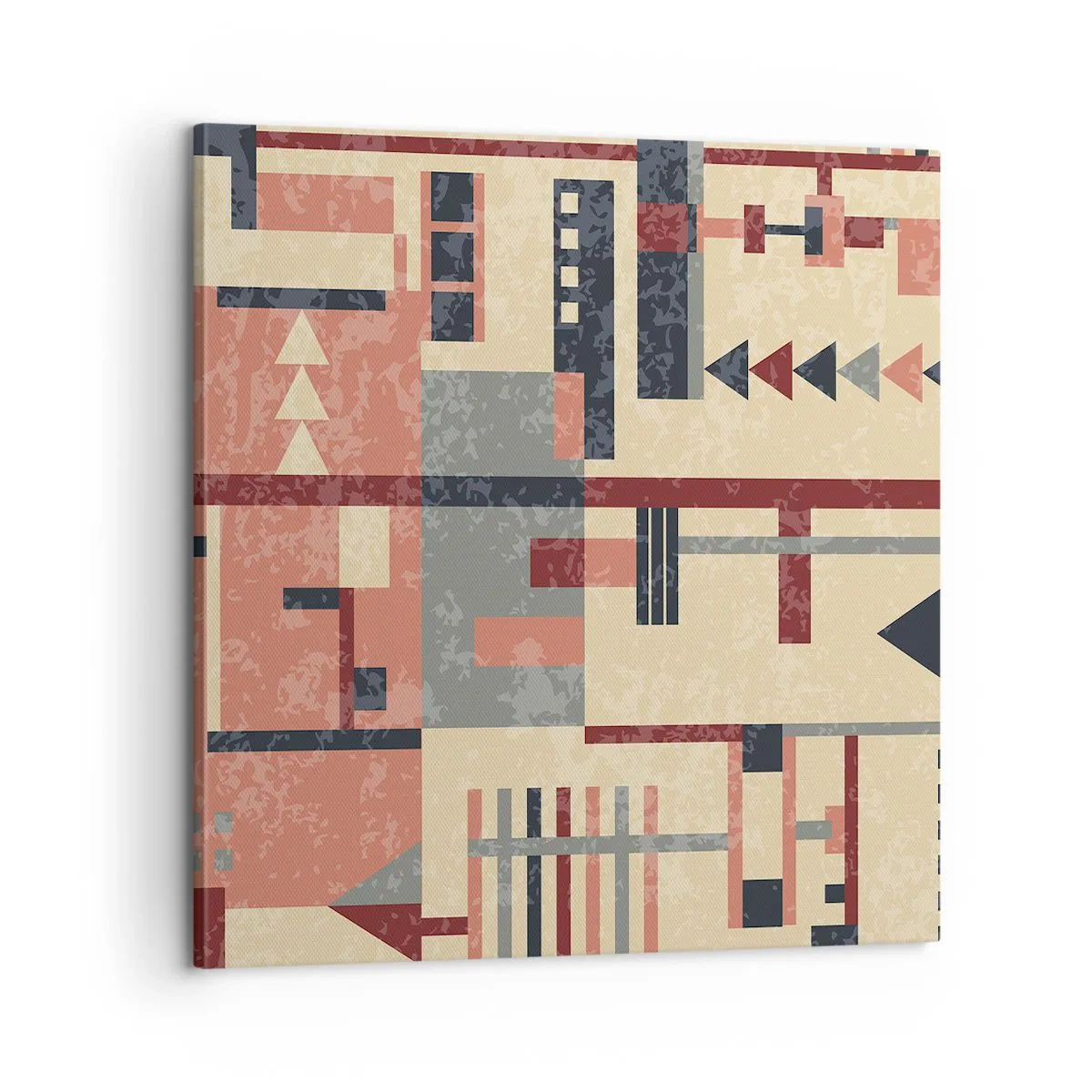 Quadro em tela - Combinação de verticais e horizontais - 60x60 cm