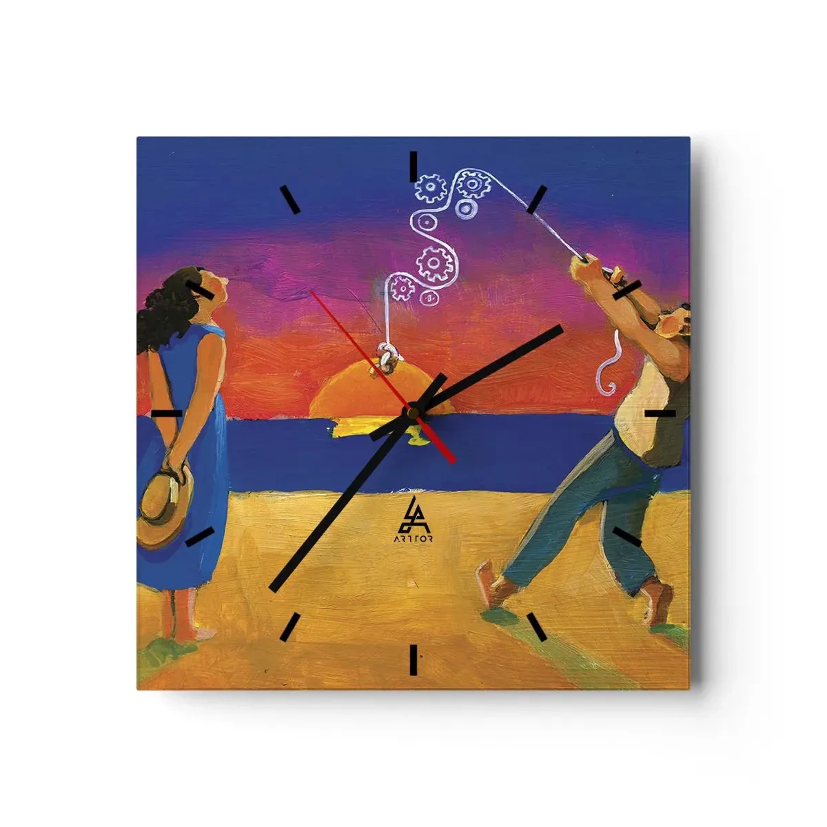Relógio de parede - Relógio em vidro - Mais do que uma estrela do céu - 30x30 cm