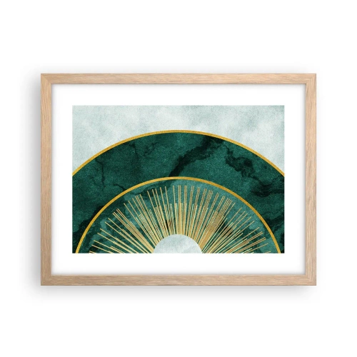 Pôster com moldura de carvalho claro - Outro sistema solar - 40x30 cm