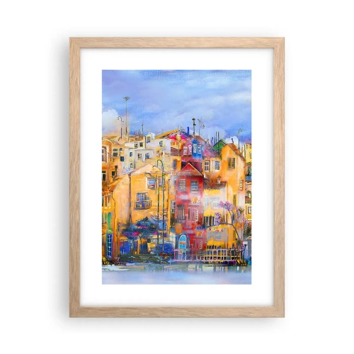 Pôster com moldura de carvalho claro - Estamos juntos - 30x40 cm