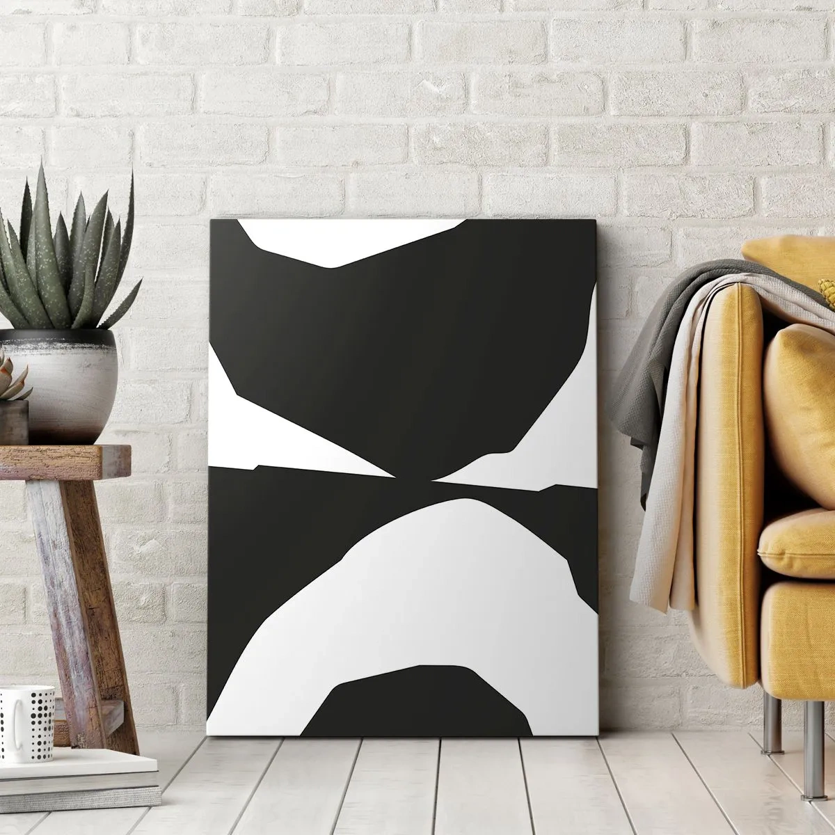 Quadro em tela - Positivo negativo - 55x100 cm