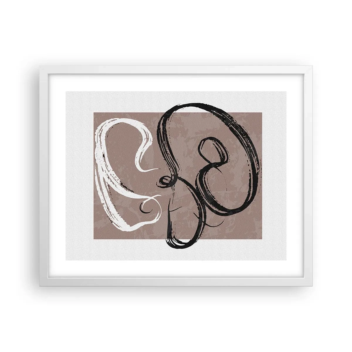 Pôster em moldura branca - Composição – a busca pela plenitude - 50x40 cm