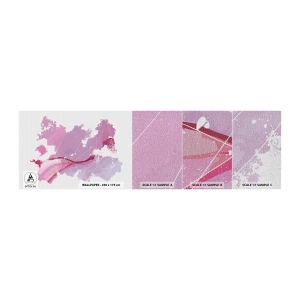 Amostra de papel de parede Premium Canvas - Mapa do mundo rosa - Minimalismo, Pastel, Mapa - 100x30 cm