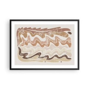 Pôster com moldura preta - Boa energia – boas emoções - 70x50 cm