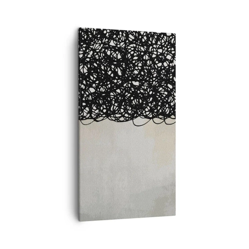 Quadro em tela - Abstração turbulenta - 45x80 cm