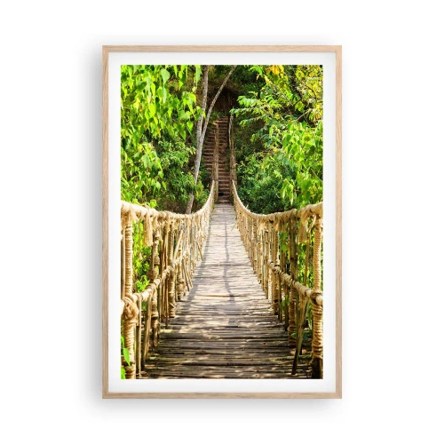 Pôster com moldura de carvalho claro - Suspenso na vegetação - 61x91 cm