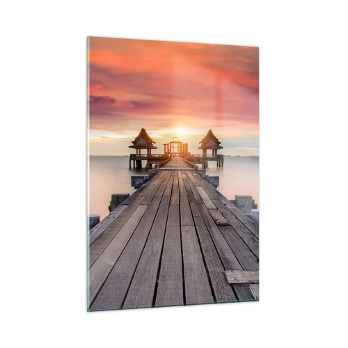 Quadro em vidro - De oeste para leste - 50x70 cm