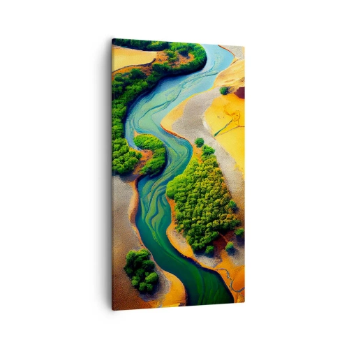 Quadro em tela - Rio que dá vida - 55x100 cm