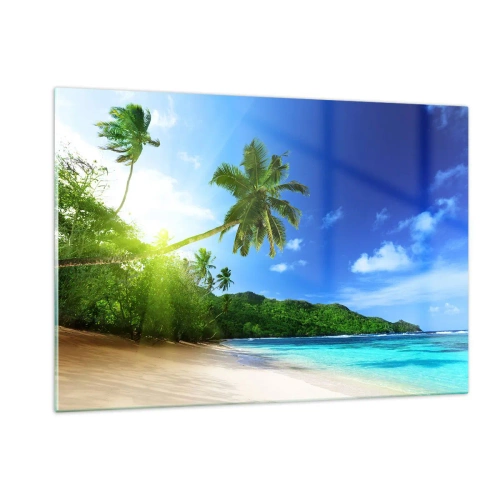 Quadro em vidro - Toque suave dos trópicos - 120x80 cm
