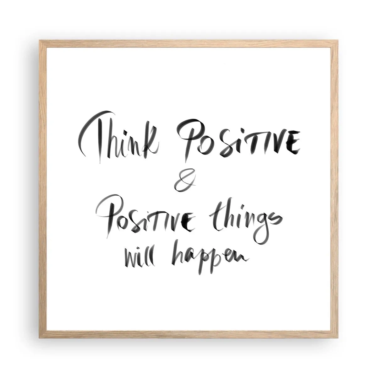 Pôster com moldura de carvalho claro - Como viver? - 60x60 cm