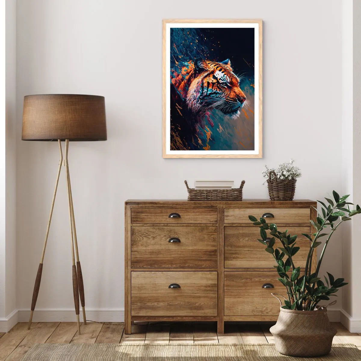 Pôster com moldura de carvalho claro - Beleza selvagem - 70x100 cm