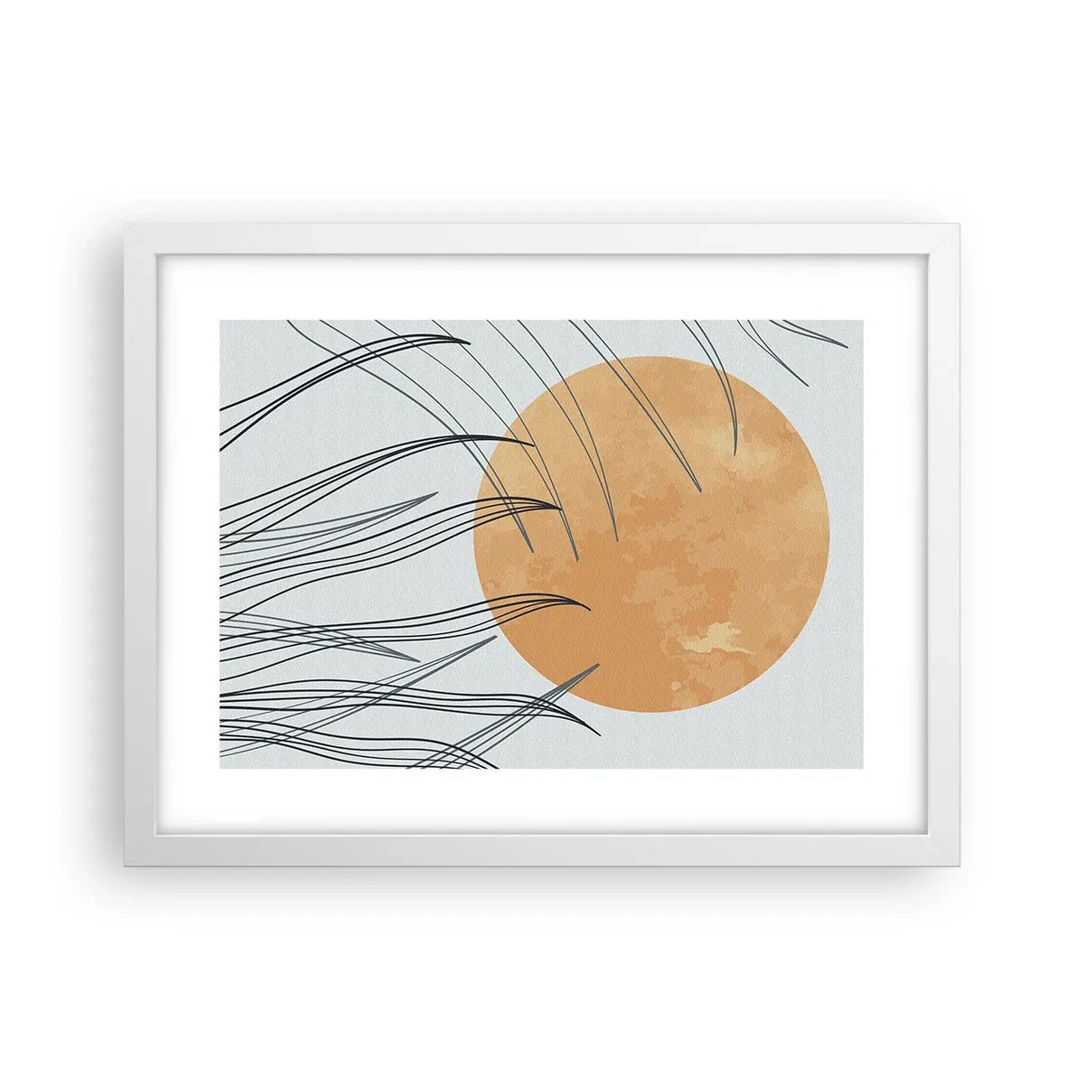 Pôster em moldura branca - Sempre em direção ao sol - 40x30 cm