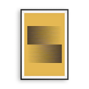 Pôster com moldura preta - Quadratura de opostos - 61x91 cm