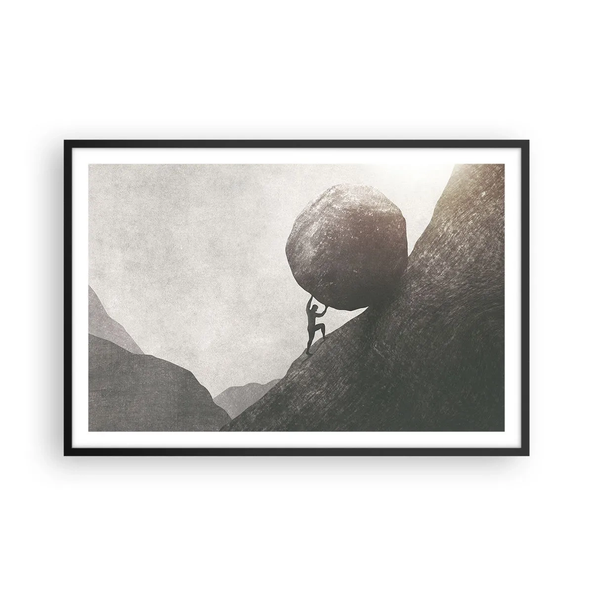 Pôster com moldura preta - Eu creio - 91x61 cm