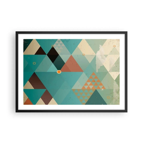 Pôster com moldura preta - A unidade de muitos, os muitos da unidade - 70x50 cm