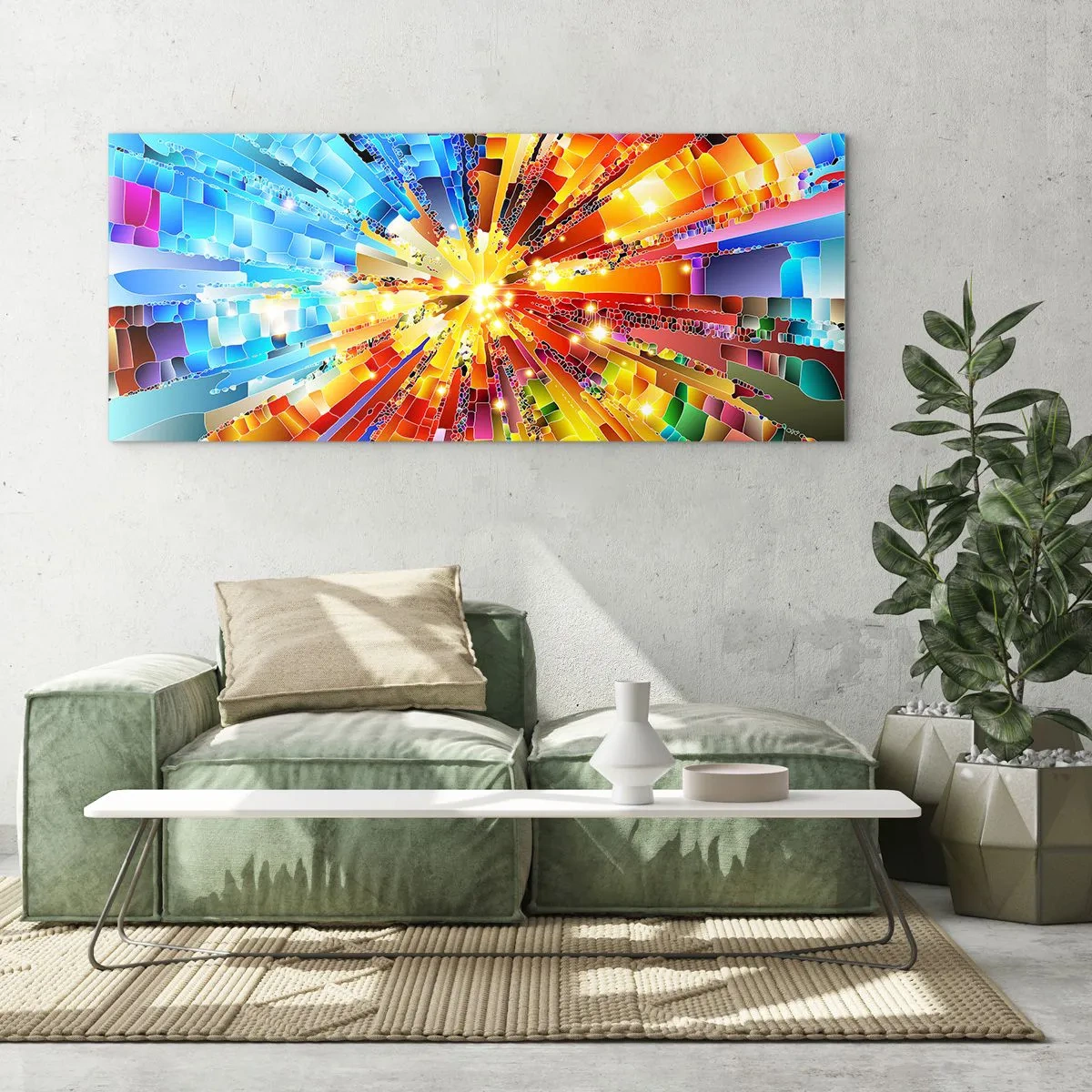 Quadro em vidro - In medias res - 120x50 cm