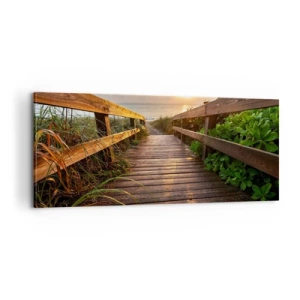 Quadro em tela - Direto para a costa - 100x40 cm