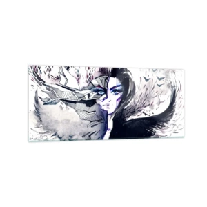 Quadro em vidro - Demoníaca e linda - 120x50 cm
