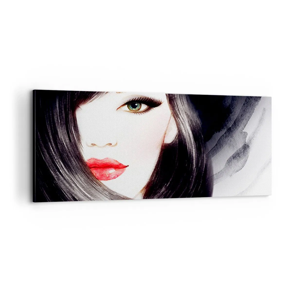Quadro em tela - Olhar de safira - 100x40 cm