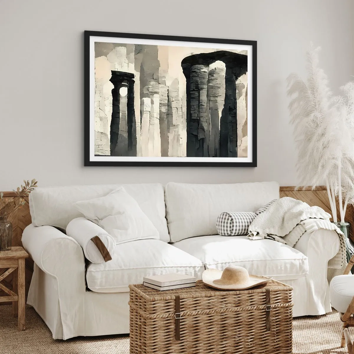 Pôster com moldura preta - A majestade da antiguidade - 70x50 cm