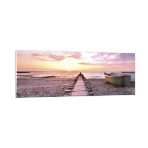 Quadro em vidro - Um momento de profunda experiência - 90x30 cm