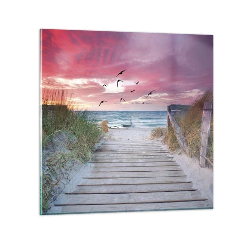 Quadro em vidro - Impressão do Báltico - 30x30 cm