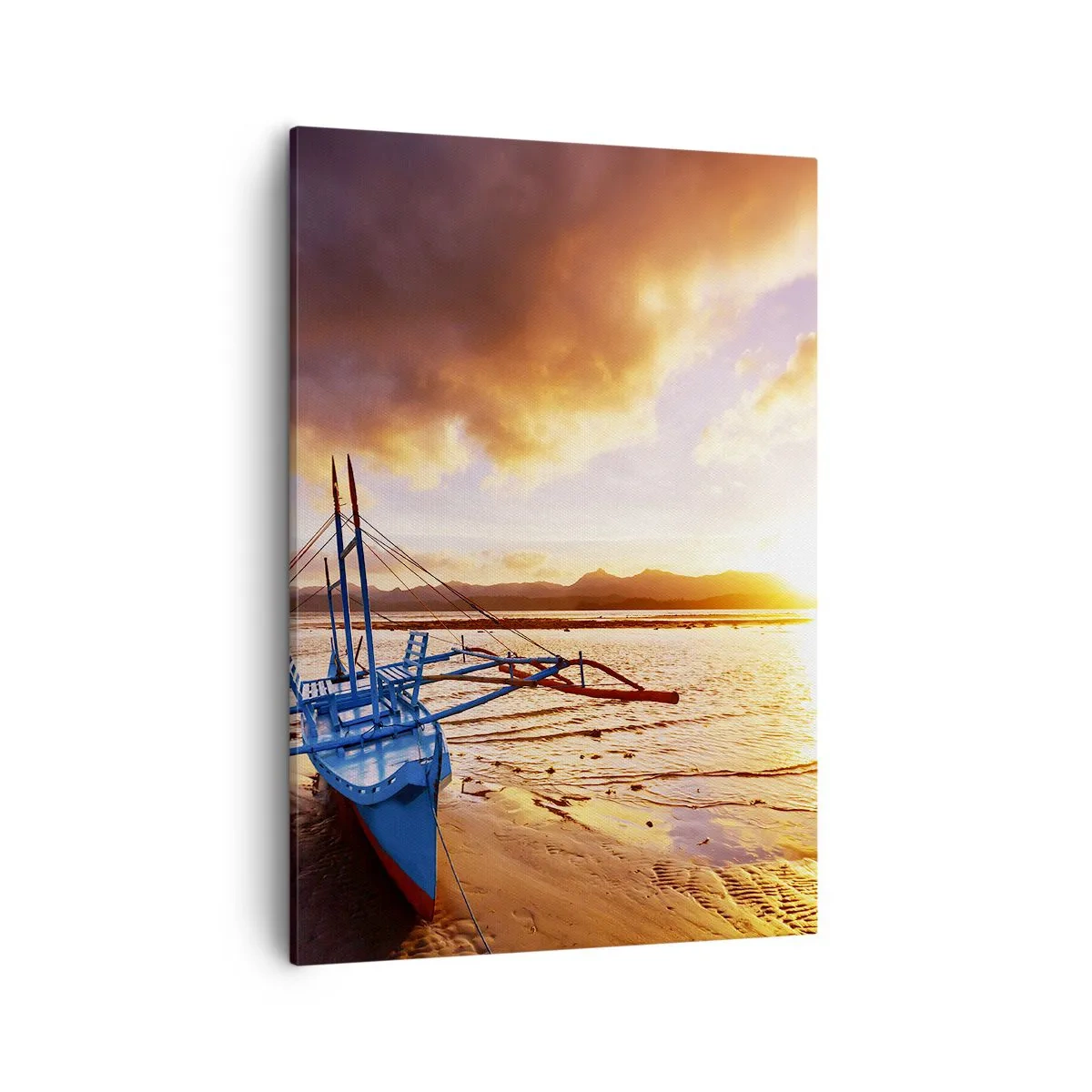 Quadro em tela - Esticar-se na areia após um longo dia - 50x70 cm