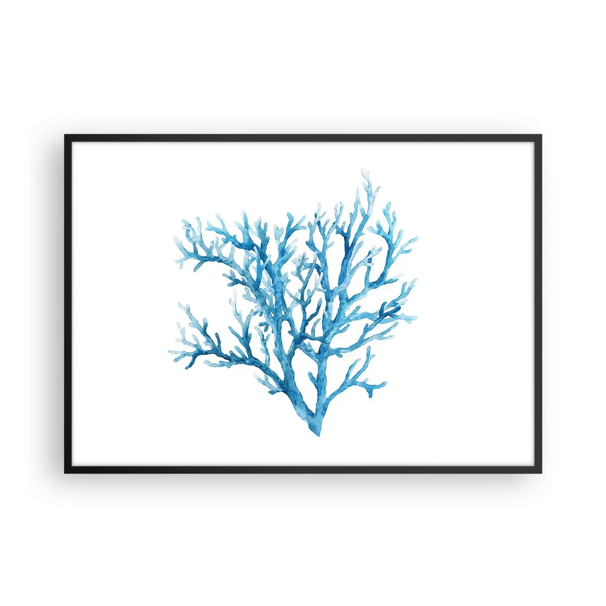 Pôster com moldura preta - Filigrana náutica - 100x70 cm