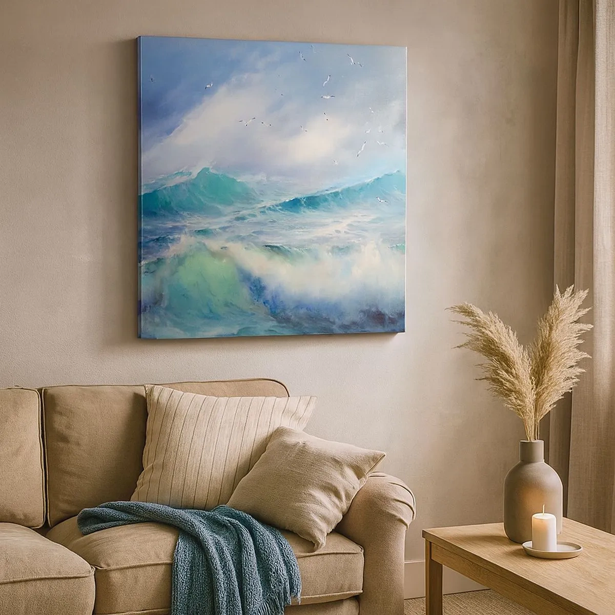 Quadro em tela - O vento uivava triunfalmente… - 30x30 cm