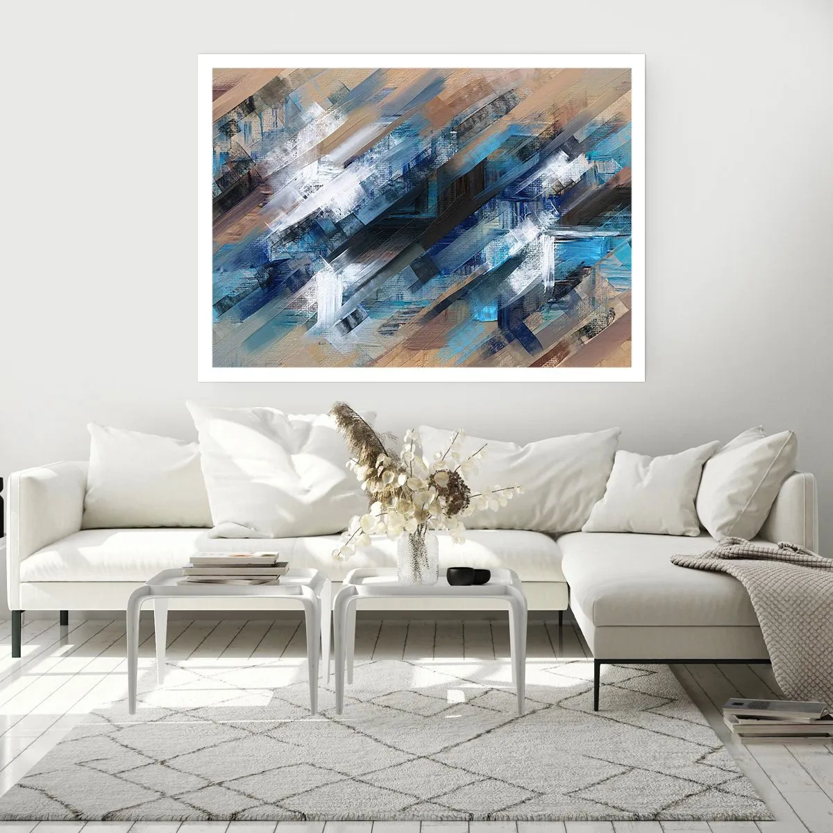 Pôster - Numa diagonal azul - 91x61 cm