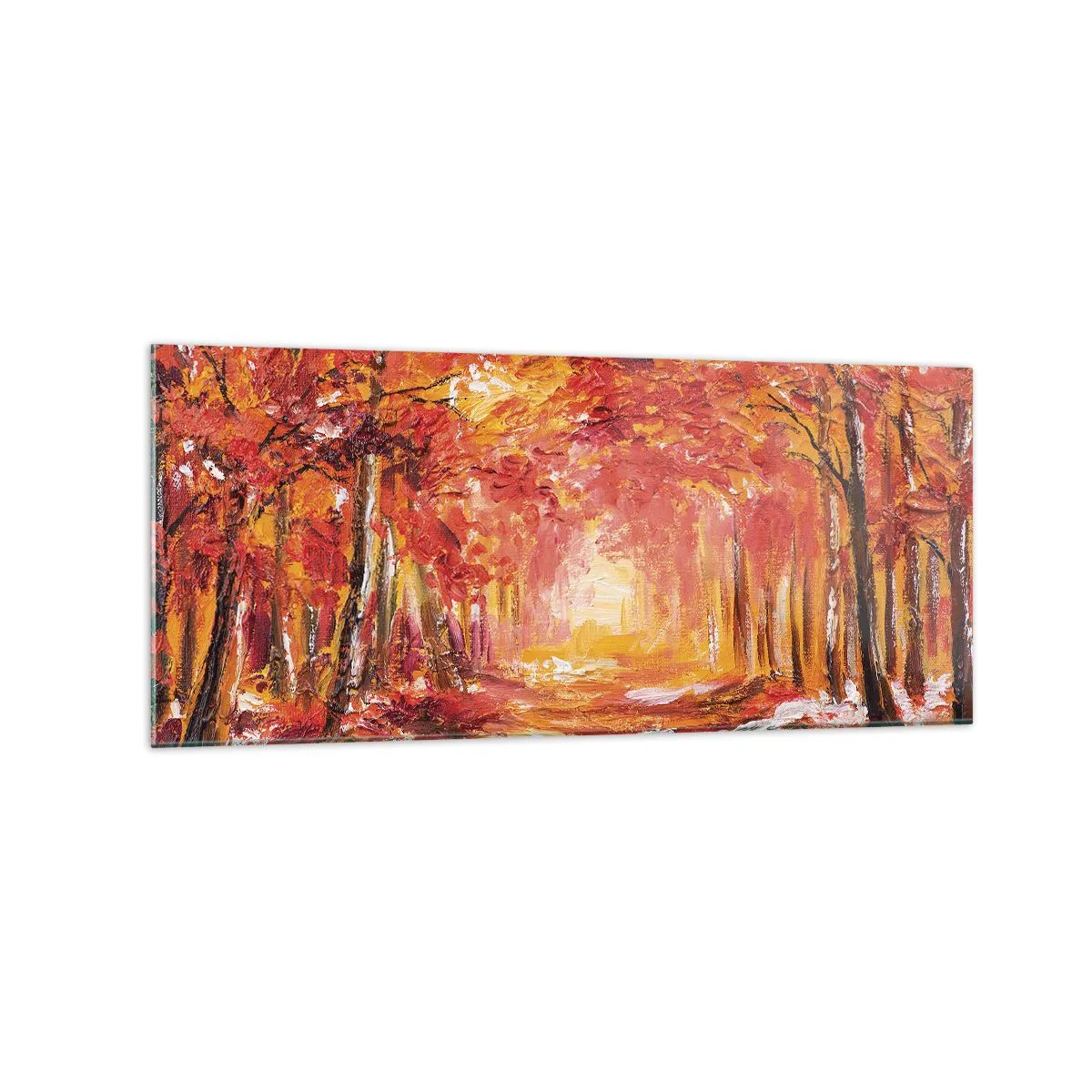 Quadro em vidro - Floresta de cobre - 120x50 cm