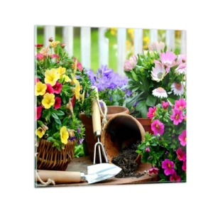 Quadro em vidro - Jardim da Joana - 40x40 cm