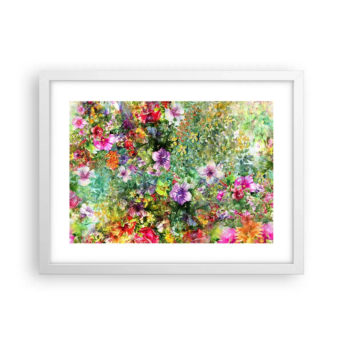 Pôster em moldura branca - Nas flores para a perdição - 40x30 cm