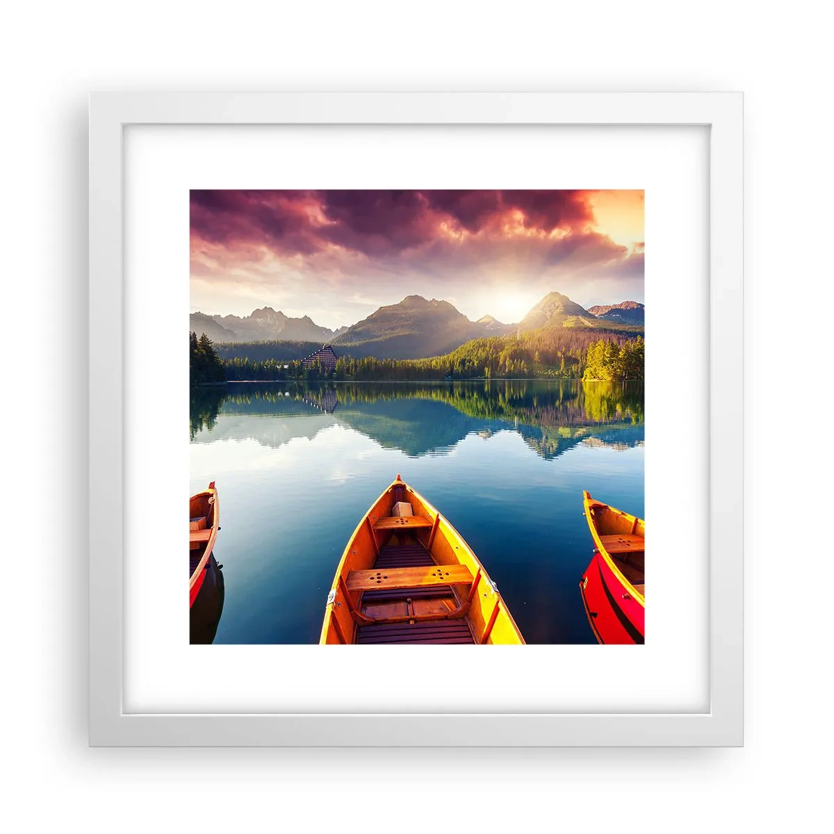 Pôster em moldura branca - Nada contra a natureza - 30x30 cm