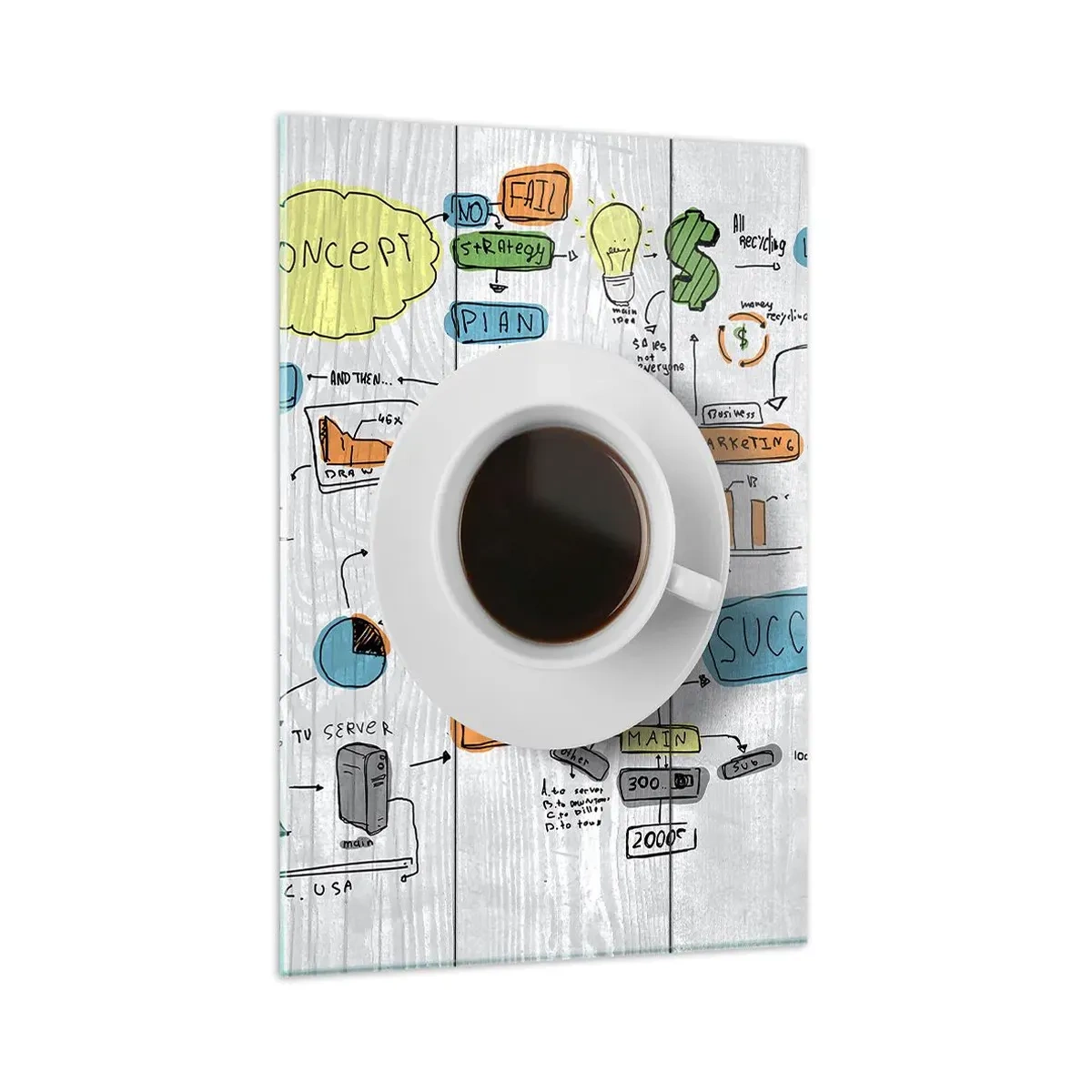 Quadro em vidro - Tempo para uma pausa - 80x120 cm