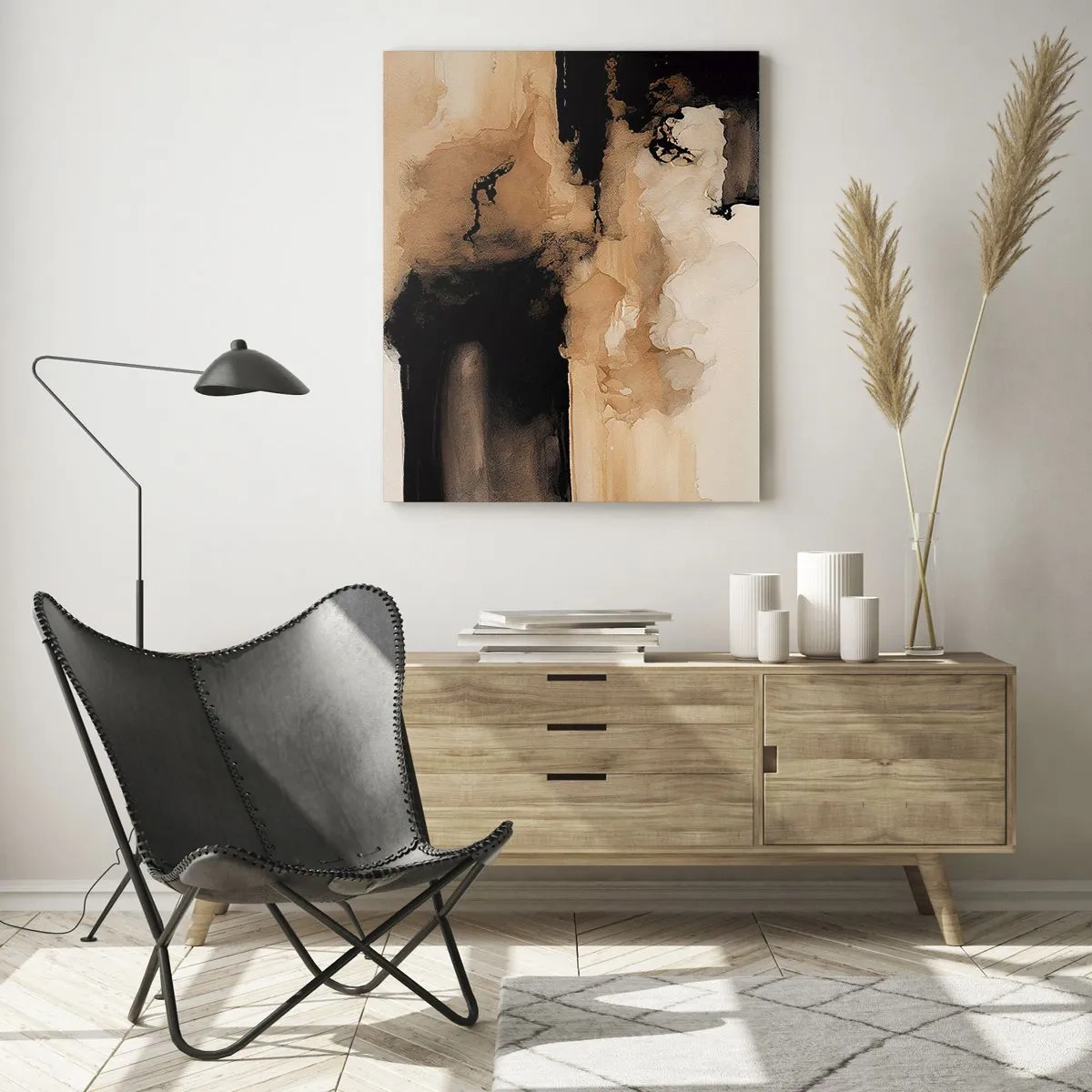 Quadro em vidro - Abstração intrigante - 50x70 cm