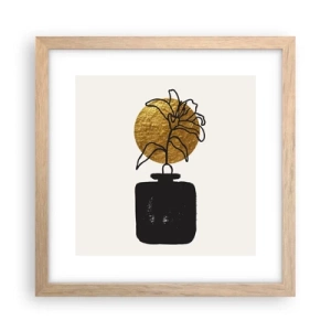 Pôster com moldura de carvalho claro - A beleza vale seu peso em ouro - 30x30 cm