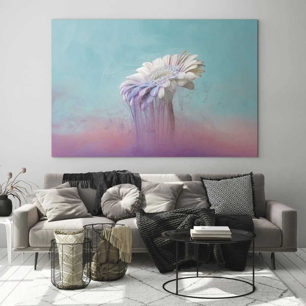 Quadro em vidro - O submundo das flores - 100x70 cm